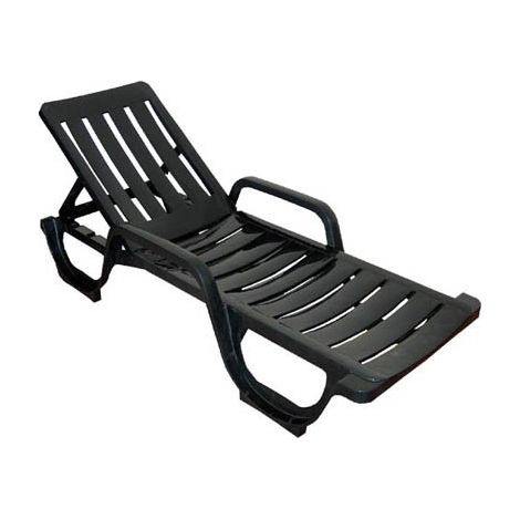 MF - Tumbona MALAGA Antracita de Polipropileno – 5 Posiciones Reclinables – Apilable con Reposabrazos – Ideal para Exterior, Jardín o Piscina (1/3)