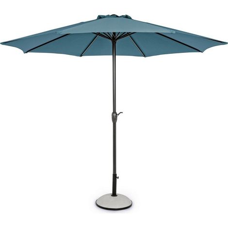 Ombrellone palo centrale "Kalife" in alluminio verniciato a polvere per giardino e balcone Ø 300 cm -Grigio Scuro (1/4)