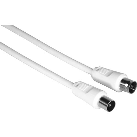 El cable de antena Hama Cable M-H de 10 metros en color blanco es la soluciÃ³n perfecta para conectar tu televisor a la toma de antena con una seÃ±al