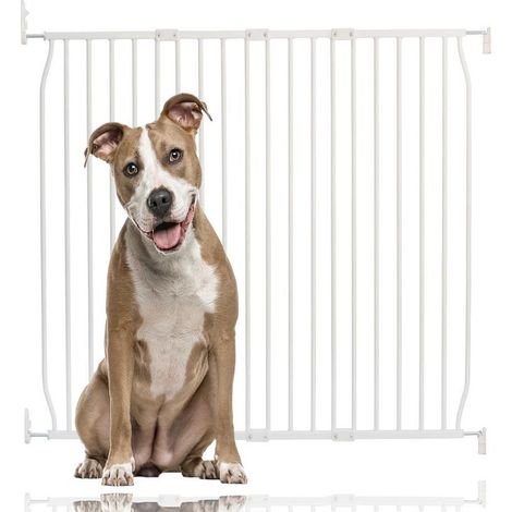 Bettacare Eco Screw Fit Pet Gate, White, 110cm - 120cm, Screw Fitted Dog Gate, Safety Gate for Puppy