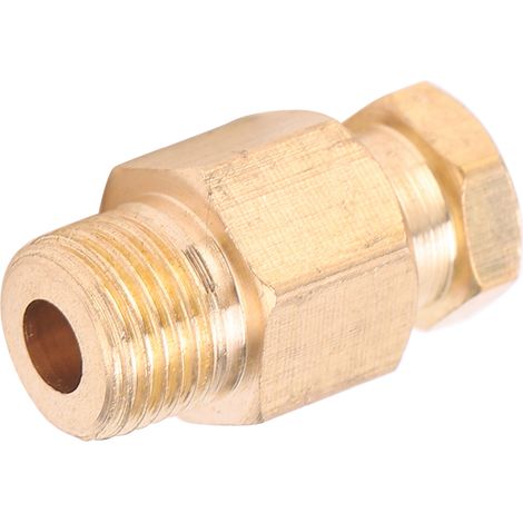 Raccord de tuyau d'huile en laiton, adaptateur droit pour conduit en nylon, cuivre ou aluminium PD618 (1/5)