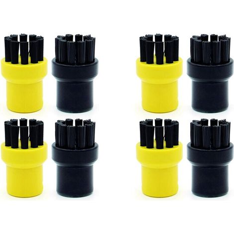 Juego de cepillos redondos [8 piezas] Adecuado para accesorios de limpiadores a vapor, cepillo redondo, cepillo para juntas (1/3)
