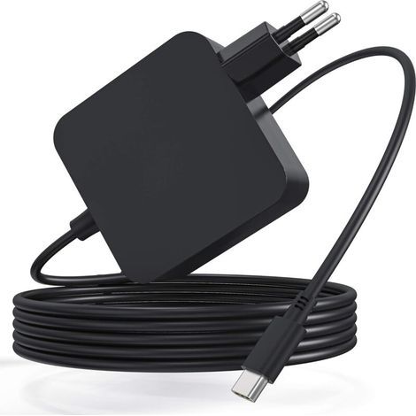 65W USB-C Laptop Charger for ASUS, Lenovo, Thinkpad, Acer Chromebook, MacBook Pro/Air, iPad, Dell, Huawei Matebook with 1.8M USB-C to USB-C Cable (1/4)