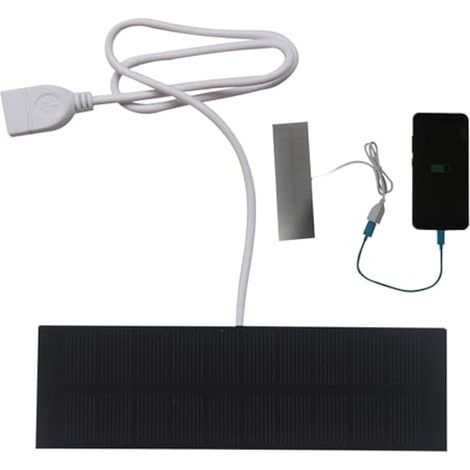 Panneau Solaire Portable, Chargeur De Batterie De Panneau Solaire,Chargeur USB Pour Panneau Solaire Chargeur Solaire 3W, Panneau De Charge Solaire, Batterie, Chargeur De Téléphone (1/5)