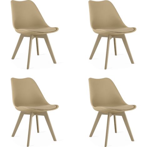 Sedia Mark - beige scuro / gambe beige x 4