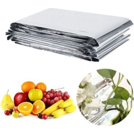 Film réfléchissant argenté pour plantes, tente de culture, accessoires de jardinage pour serre, 210 x 120 cm (1/4)