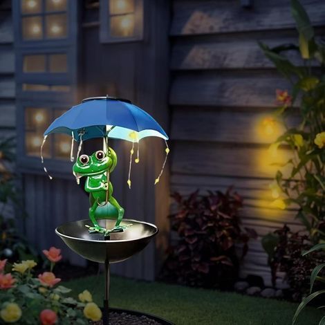 mit Solarlicht lustige Futterstation mit Pfahl Vogel (1/5)