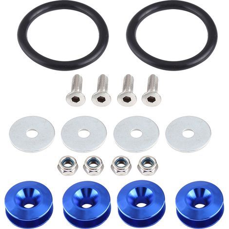 Coffret de Fixations Rapides en Aluminium pour Pare-chocs Auto - Bouchons et Boulons de Capot Moteur, Kit de Rangement Esthétique (1/2)