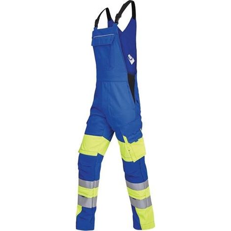Schweißerschutzlatzhose VIS-LINE I 2355 Gr.50 kornblau-leuchtgelb ROFA (1/2)