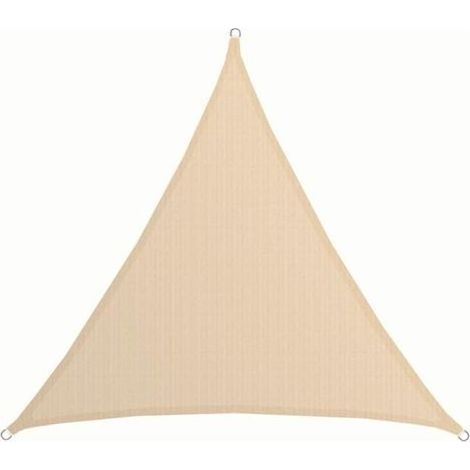 Dreieckiges UV-Sonnensegel 2 x 2 x 2 m aus hochdichtem HDPE – Wetterbeständiges beiges Sonnensegel für Garten und Balkon (1/5)