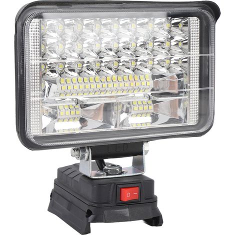 Projecteur LED sans fil 50 W 5400 lm 6000 K blanc, alimenté par batterie, compatible avec GBA18V80, BAT612, BAT611, BAT610 et BAT610G (1/5)