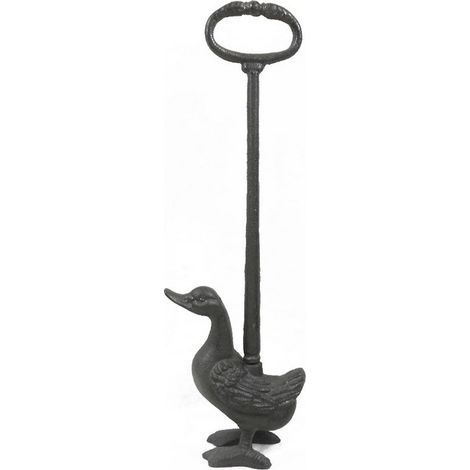53cm Duck Doorstop - Cast Iron - L17 x W9 x H53 cm