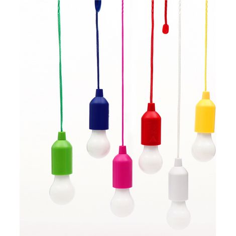 6 Stück Campinglampe, Light LED Camping, mit Zugschalter, Batteriebetrieben Tragbare LED Lampen, Zeltlampe Glühbirne, für BBQ, Camping, Zelt, Garten, Party Dekoration(Warmweiß 3000K) (1/5)