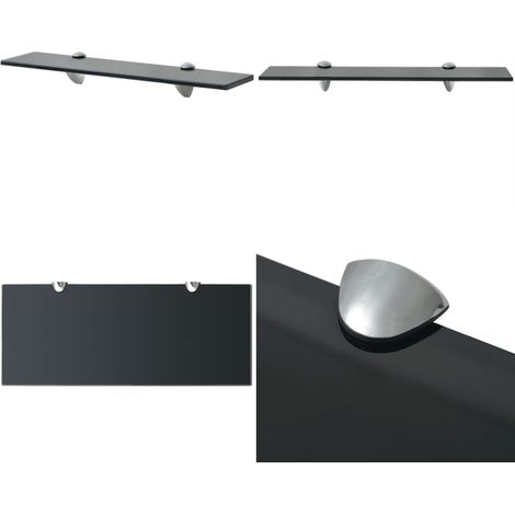 Étagère murale Verre 50 x 20 cm 8 mm - Etagere Murale - Étagère Design - Étagère Verre - Étagère Noir - Décoration Murale - Home & Living (1/5)