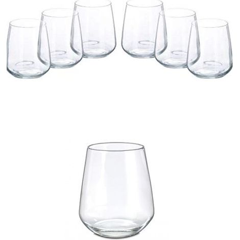 Borgonovo Contea set 6 bicchieri bassi vetro 49 cl