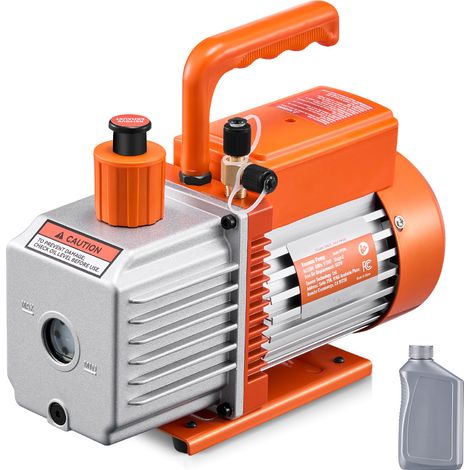 Mophorn Bomba de vacío de 6 CFM, paletas rotativas de 2 etapas, kit de bomba de vacío de CA para R134a R22 R410a, mantenimiento de aire acondicionado automotriz y desgasificación de resina (1/5)