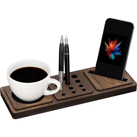 Organizador de escritorio, configuración de oficina, accesorios de mesa, estación de acoplamiento, oficina y almacenamiento (pequeño) (1/5)