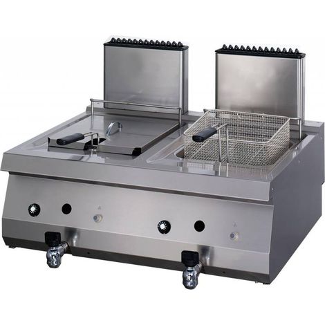 Friteuse Professionnelle - 2 x 12L - Double Unité - Gaz - Maxima