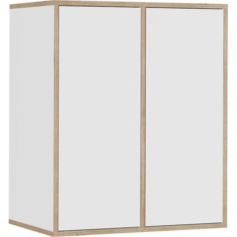 Wandschrank Tetrix, Weiß, 63 x 75 cm mit 2 Türen, Vicco