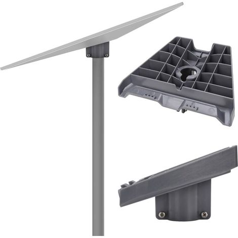 [JAMAIS UTILISÉ] Adaptateur de tube Gen 3, support sur poteau 39 mm/1,53", pour antenne parabolique Gen 3 standard, coupe-vent - gris, poteau non inclus (1/4)
