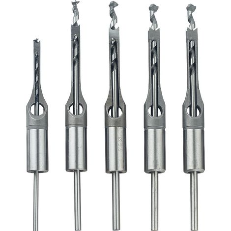 Paquete de 4 brocas para sierra de corona cuadrada de 6,35/7,94/9,5/12,7 mm, cincel para mortaja de 1/4 a 1/2 pulgada - 1/2 pulgada (1/4)
