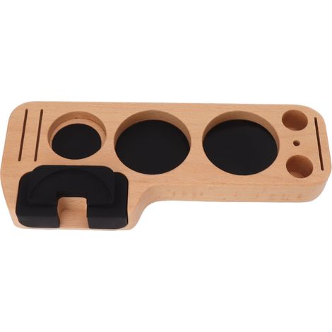 Kaffeetampfstation mit Buchenholzgriff, praktischer Kaffeefilterhalter mit Kaffeebrühpads, 58 mm / 2,3 Zoll (1/5)