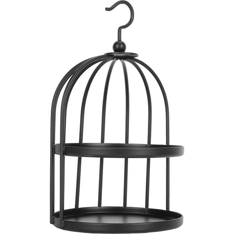 Scelle-cire à crochet noir style cage à oiseaux, scelle-cire décoratif en métal robuste, noir fait main à faire soi-même