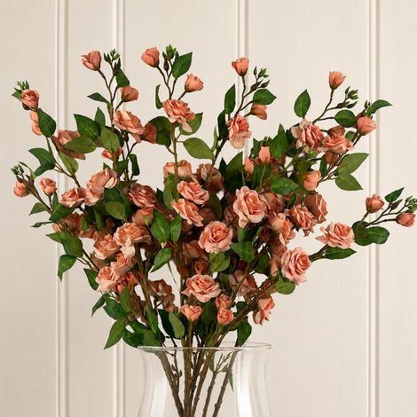 Pack of 6 x 90cm Artificial Pink Rose Stem - Premium Quality (1/5)