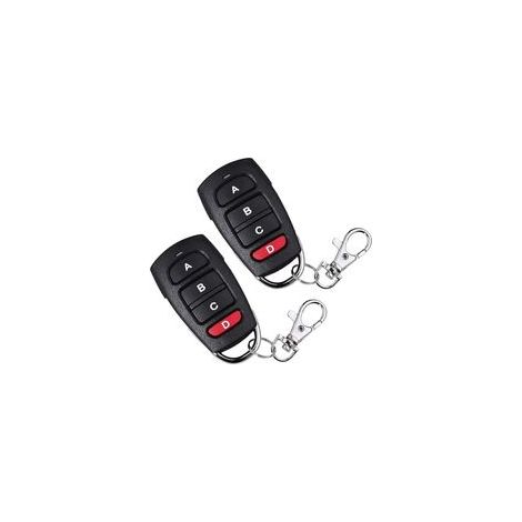 Télécommande de porte de garage 433 MHz, lot de 2, duplicateur de porte de garage, télécommande 4 boutons, télécommande universelle sans fil, compatible avec plusieurs appareils (1/5)