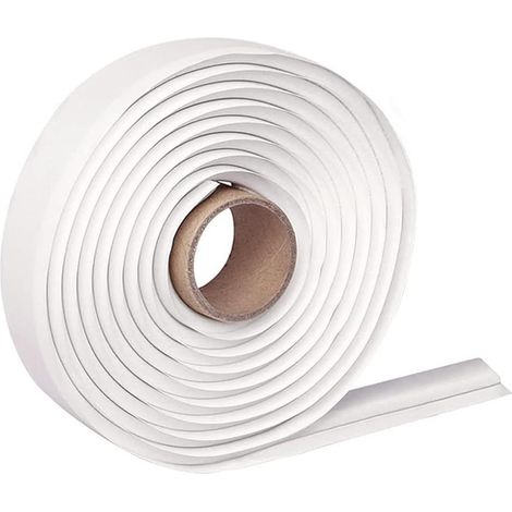 Rubber sealing strip for toilet bowl fixing – Solid sealing strip for sink, bathtub, kitchen, 16 mm x 1.68 m, white (1/5)