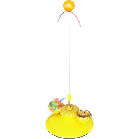 Jouet interactif pour chat avec herbe à chat, jouet pour chat d'intérieur, jouet amusant pour chaton avec boule lumineuse LED, jouet d'exercice pour chat, jouet kickball avec herbe à chat, cadeau pour (1/5)