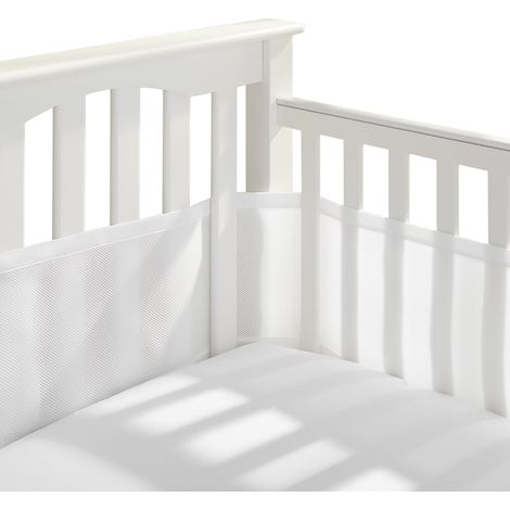 BreathableBaby Atmungsaktive Netzeinlage für Kinderbetten in Standardgröße, klassisches 3-mm-Netzgewebe, Weiß (Größe 4FS deckt 3 oder 4 Seiten ab) (1/5)