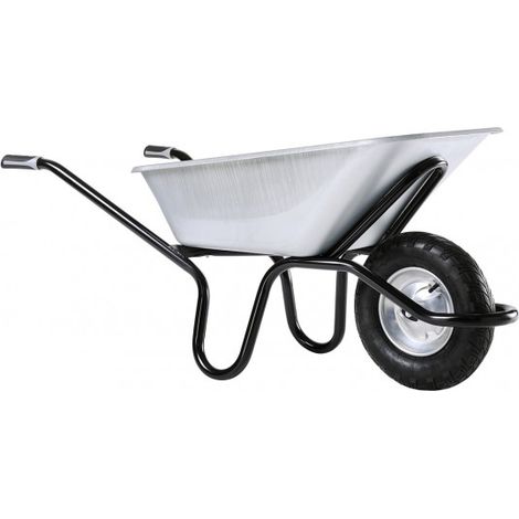 Haemmerlin – Brouette de jardin 120 litres – Charge maximale 250 kg – Cadre ergonomique – Roues gonflables tout-terrain Ø 400 mm