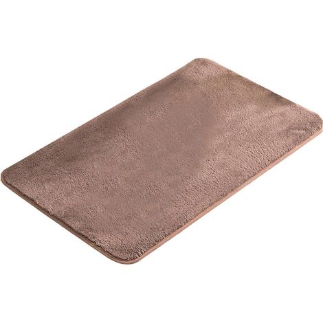 Tapis de bain absorbant pour salle de bain et entrée, avec envers antidérapant, séchage rapide et facile à nettoyer. (1/5)