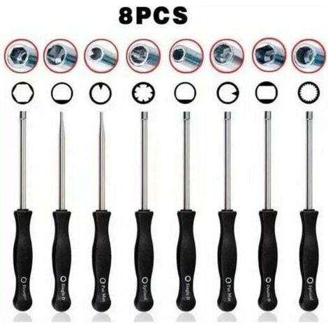 Clé de réglage carburateur pour débroussailleuse et tronçonneuse – Lot de 4 pièces en acier trempé, compatible tous modèles