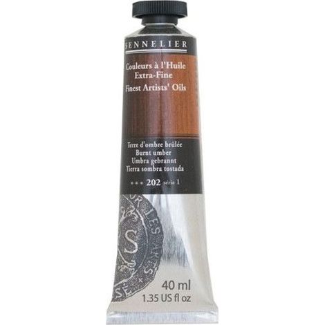 Couleurs à l'huile - Sennelier - Terre d'ombre brûlée - 40ml - Pigments naturels - Finition satinée (1/2)