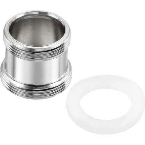M241.0 Mâle à M221.0 Filetage Robinet Adaptateur, Chromé Plaqué Aérateur Connecteur Raccord pour Jardin Tuyau Eau Filtre, Argent - (1/4)