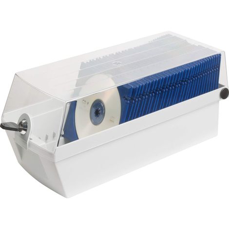Han - Contenitore per CD/DVD, con lucchetto, 168 x 150 x 365 mm grigio (1/3)
