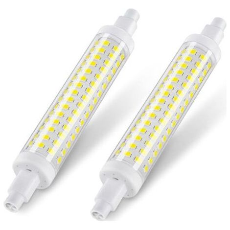 Ampoule LED R7s 118mm, Nondimmable, Blanc froid 6000K, 10W équivalent 125W lampes halogènes, 1300LM, Culot R7s LED lumière linéaire pour projecteur et applique, 2 Pièces [Classe énergétique E]dengyan (1/5)