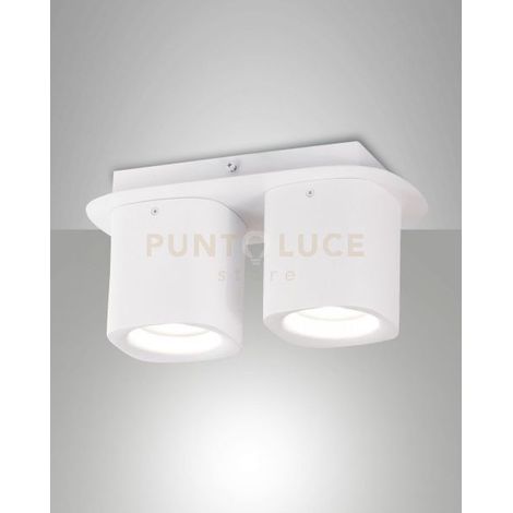 SMOOTH SPOT BIANCO 2 LUCI  ATTACCO GU10 IP20 IN ALLUMINIO