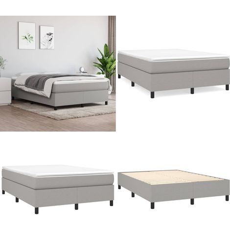Boxspringbett mit Matratze Hellgrau 140x190 cm Stoff - Boxspringbett - Doppelbett - Bettenrahmen - Matratze - Matratzenauflage - Home & Living (1/5)