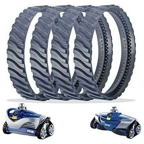 4 Chenilles de Remplacement Noir Nettoyeur Piscine Pneu Piste Roue R0526100 Compatible avec Zodiac Baracuda MX6/MX8 Nettoyage de Piscine Creusée (1/5)