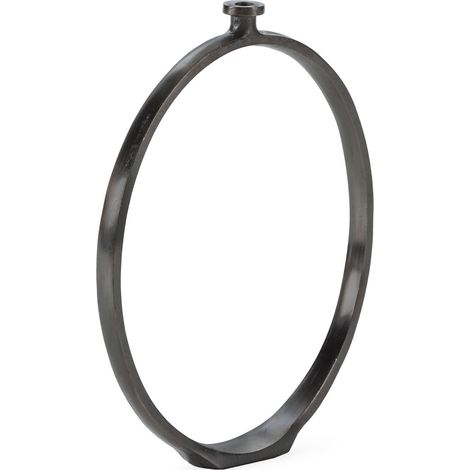 Vase design épuré en aluminium élégant - Teinte anthracite chic et moderne (1/4)