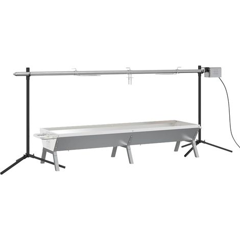 Maison Exclusive - Set Griglia e Vassoio Barbecue Automatico in Acciaio Inox