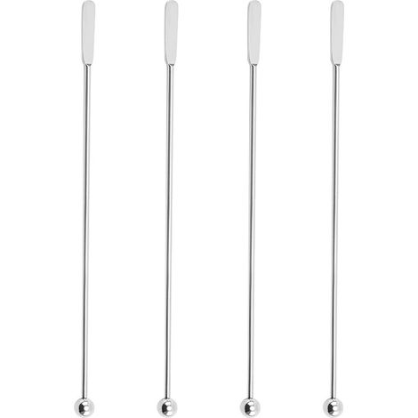 Cuillère À Mélanger Bar - En Acier Inoxydable 304 - Pour Cocktail Café Thé Au Lait Jus - Lot De 4 Pièces (1/5)