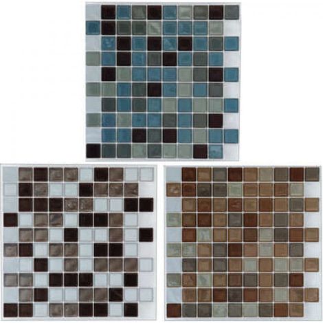 Stickers Mosaïque Carrelage IMAZOT - Bleu/Marron