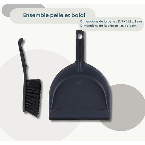 Dustpan and Brush Set Black (1/4)