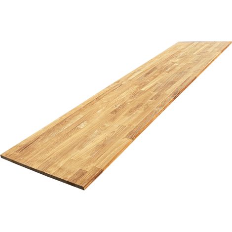 Tablette Teck Massif Abouté, L.250 cm x l.60 cm, Ep.18 mm (1/5)