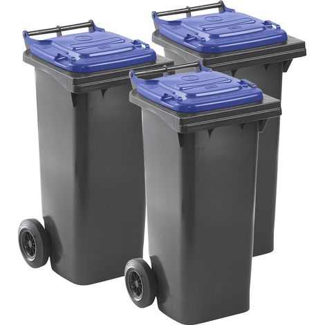 FRANKEL kaiserkraft, Poubelles DIN EN 840, lot de 3, capacité