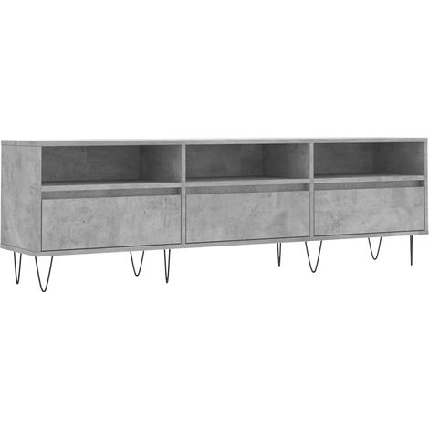 Mobile TV Armadietto TV Mobile Porta TV Grigio Cemento 150x30x44,5 cm Legno Multistrato (1/5)